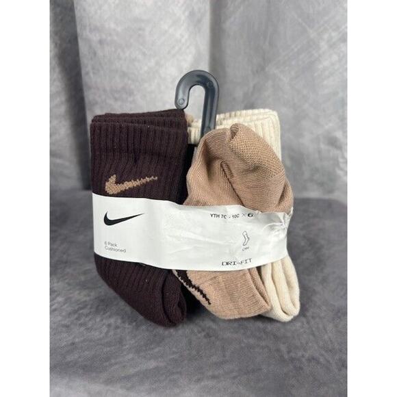 Nike Other - Nike Dri-Fit Cushioned Crew Socks Size XSS YTH 7C - 10C (6 Pack)